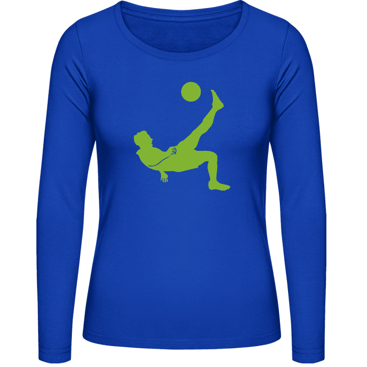 Kick Back Soccer Player Kvinnor långärmad skjorta contain pic