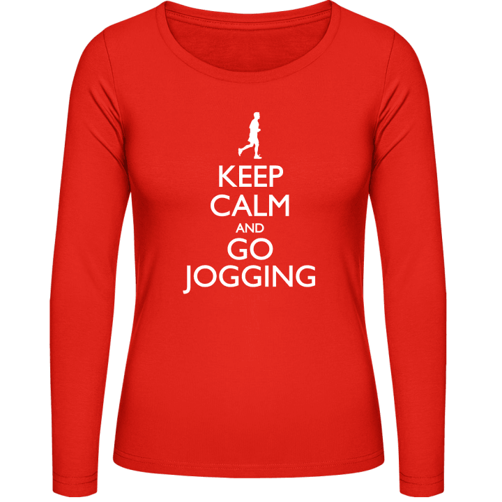 Keep Calm And Go Jogging Frauen Langarmshirt contain pic