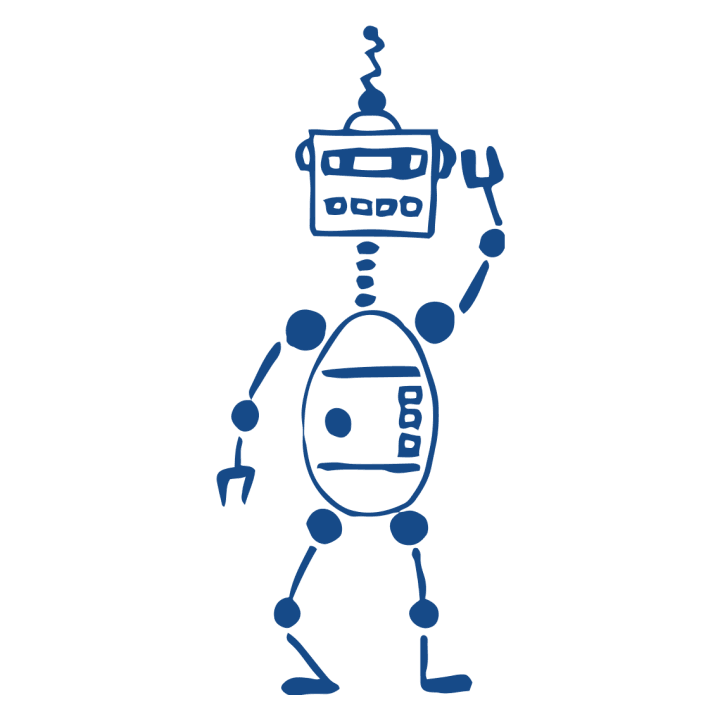 Funny Robot Illustration Langærmet skjorte til kvinder 0 image