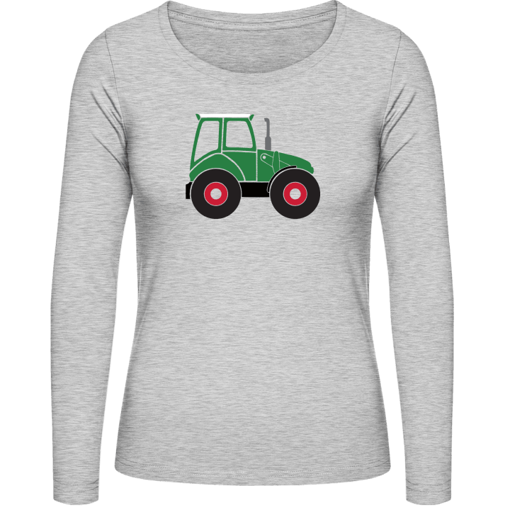 Grüner Traktor Frauen Langarmshirt 0 image