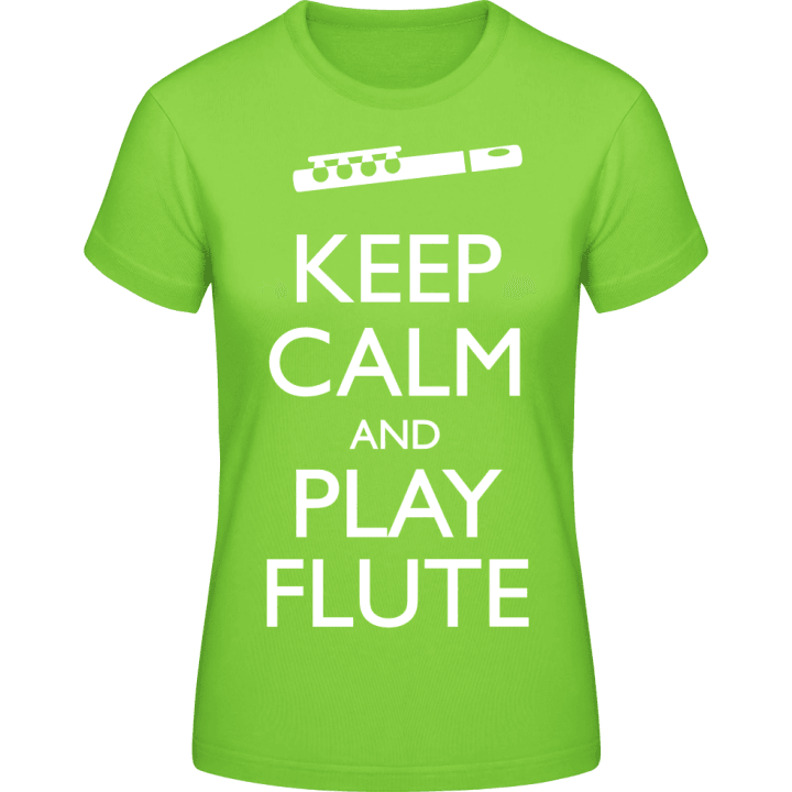 Keep Calm And Play Flute T-shirt för kvinnor contain pic