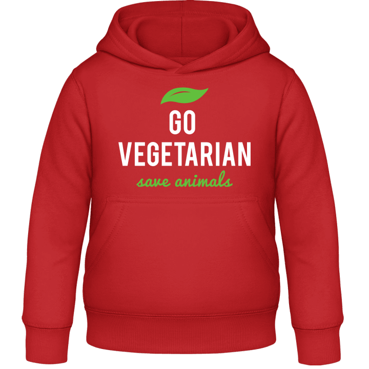 Go Vegetarian Save Animals Kids Hoodie contain pic