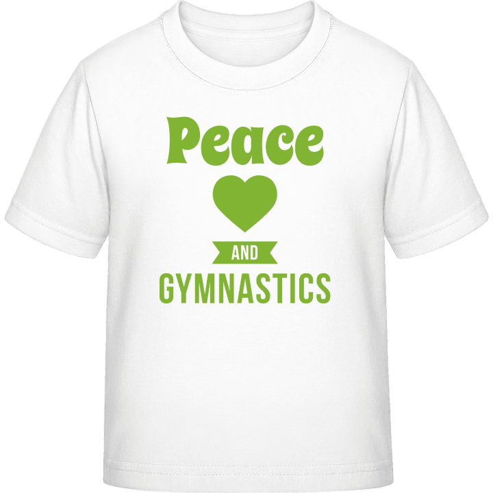Peace Love Gymnastics T-skjorte for barn contain pic