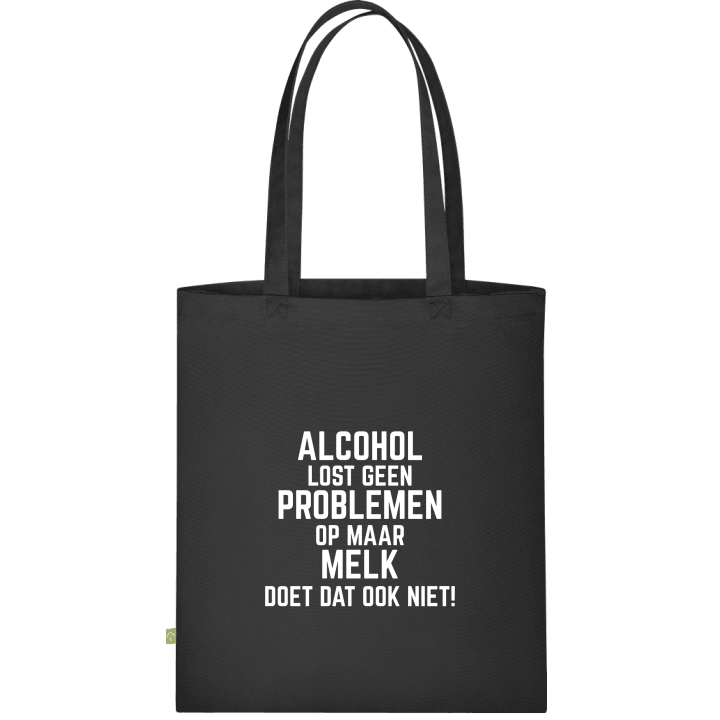Alcohol lost geen problemen op maar melk doet dat ook niet! Väska av tyg contain pic