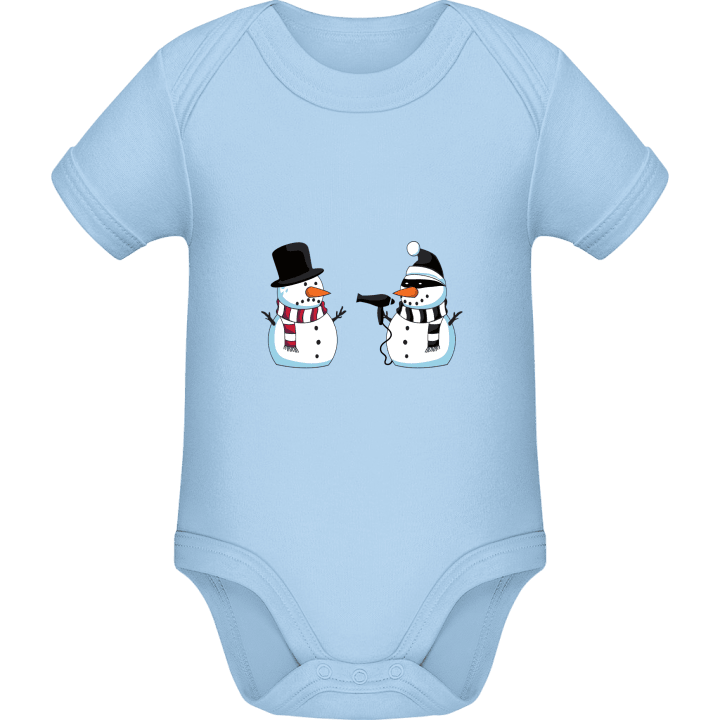 Snowman Attack Baby romperdress contain pic