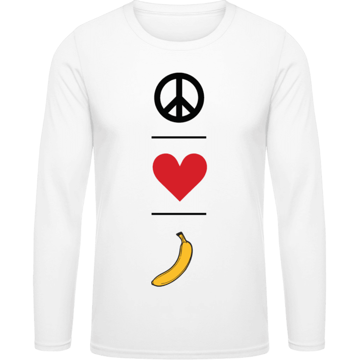Peace Love Banana Camicia a maniche lunghe contain pic