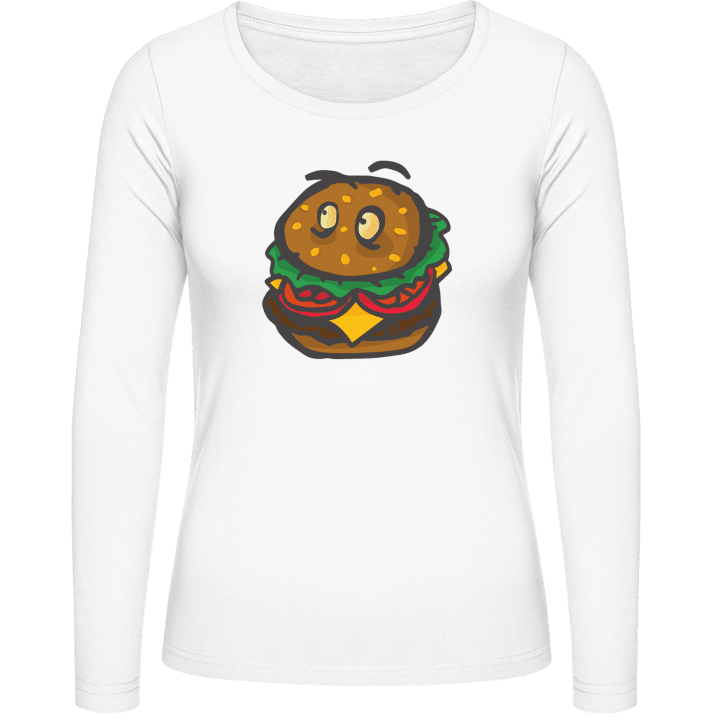 Hamburger With Eyes Vrouwen Lange Mouw Shirt contain pic