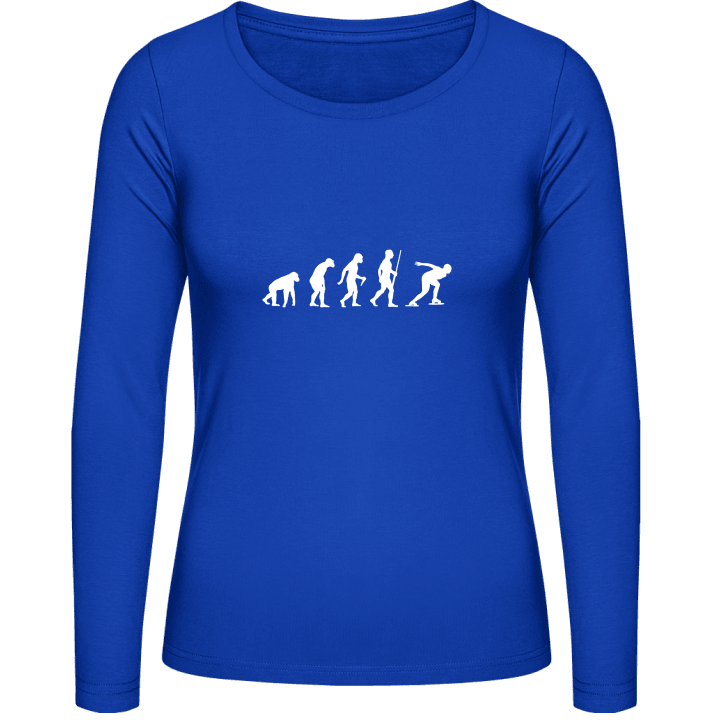 Speed Skating Evolution Frauen Langarmshirt contain pic