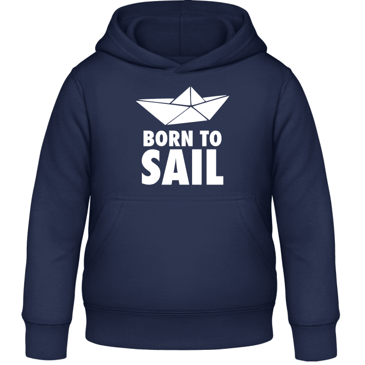 Born To Sail Paper Boat Kids Hoodie 0 image