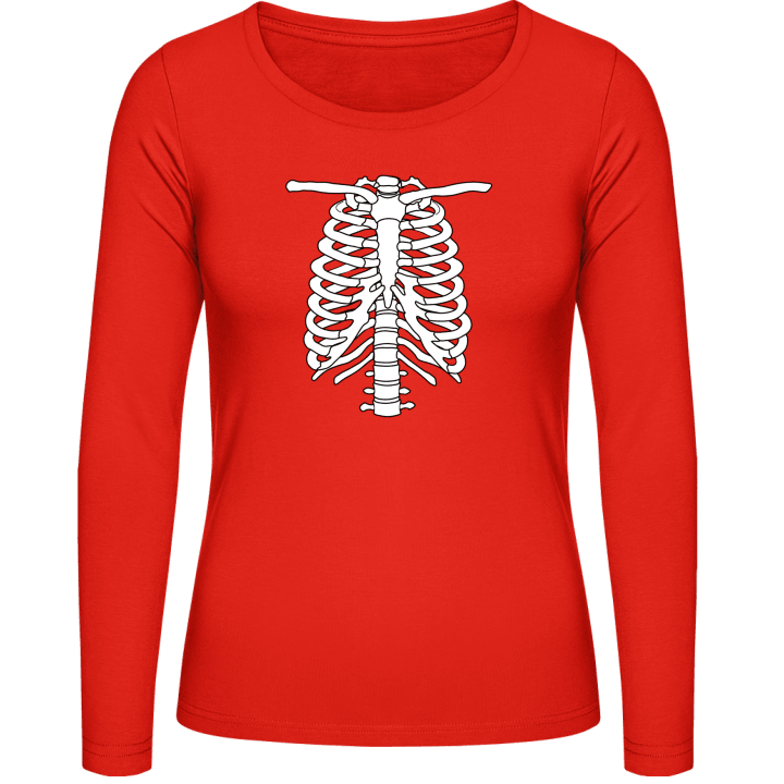 Skeleton Chest Vrouwen Lange Mouw Shirt contain pic
