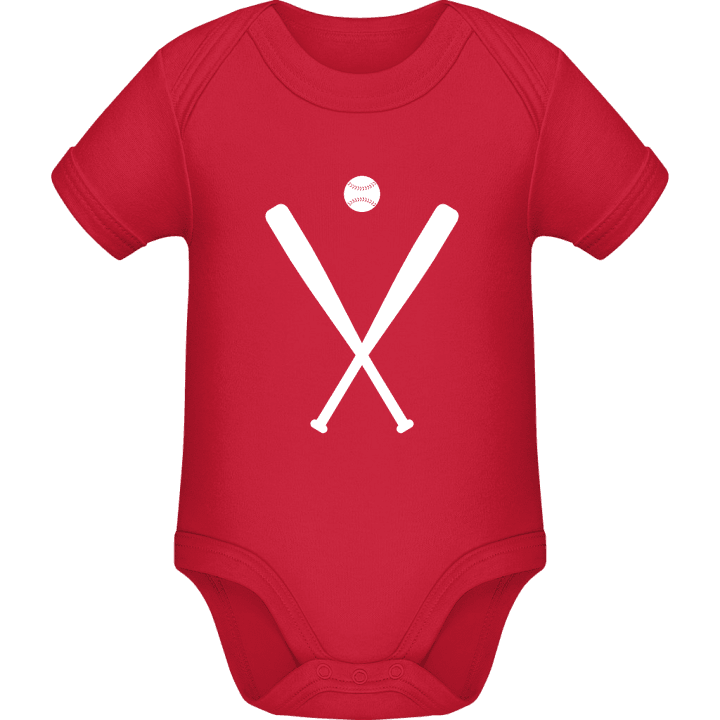 Baseball Equipment Crossed Baby romperdress contain pic