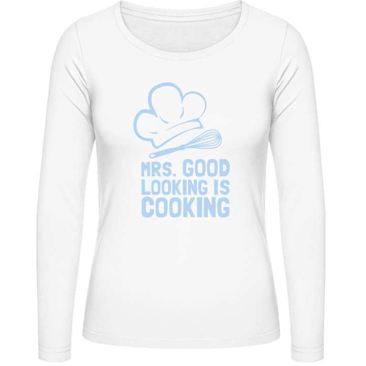 Mrs. Good Looking Is Cooking Kvinnor långärmad skjorta contain pic
