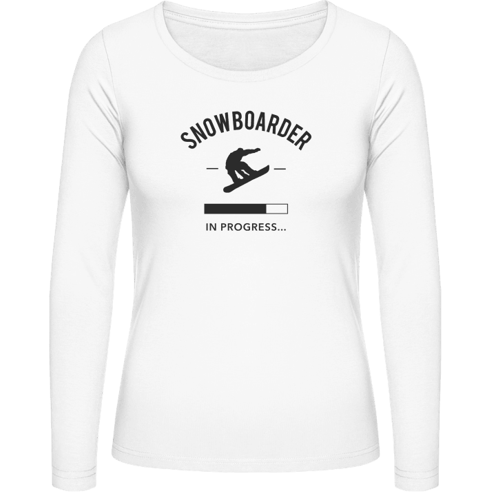 Snowboarder in Progress Vrouwen Lange Mouw Shirt contain pic