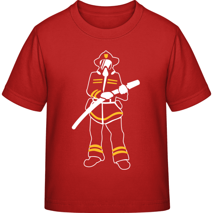 Firefighter Silhouette Kids T-shirt contain pic