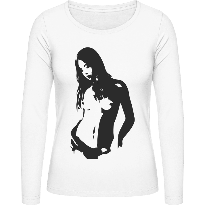 Naked Woman Vrouwen Lange Mouw Shirt contain pic