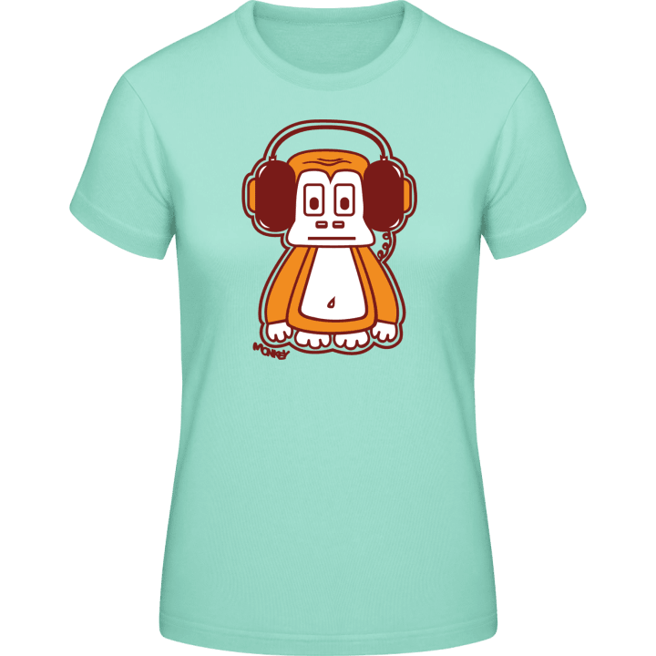 Monkey With Headphones Women T-Shirt contain pic