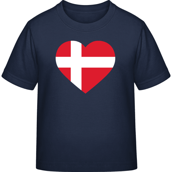 Denmark Heart T-skjorte for barn contain pic