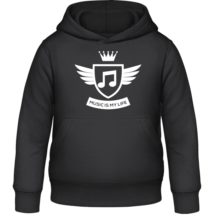 Music Is My Life Angel Wings Kids Hoodie contain pic