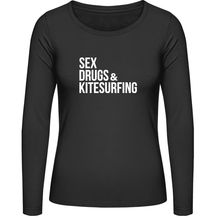 Sex Drugs And Kitesurfing Langermet skjorte for kvinner contain pic
