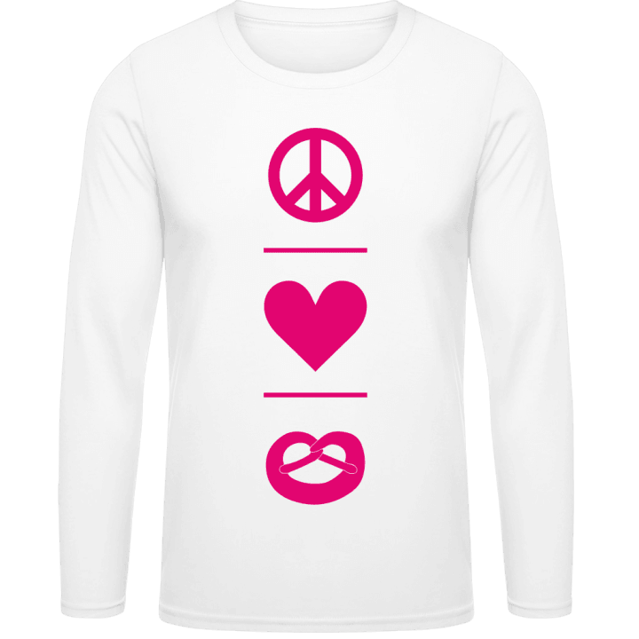Peace Love Brezel T-shirt à manches longues 0 image
