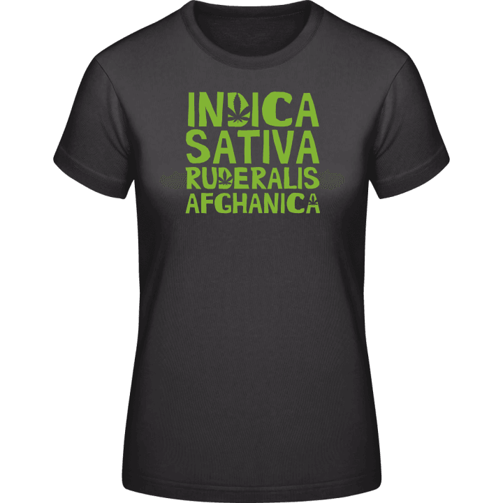 Indica Sativa Ruderalis Afghanica Camiseta de mujer contain pic