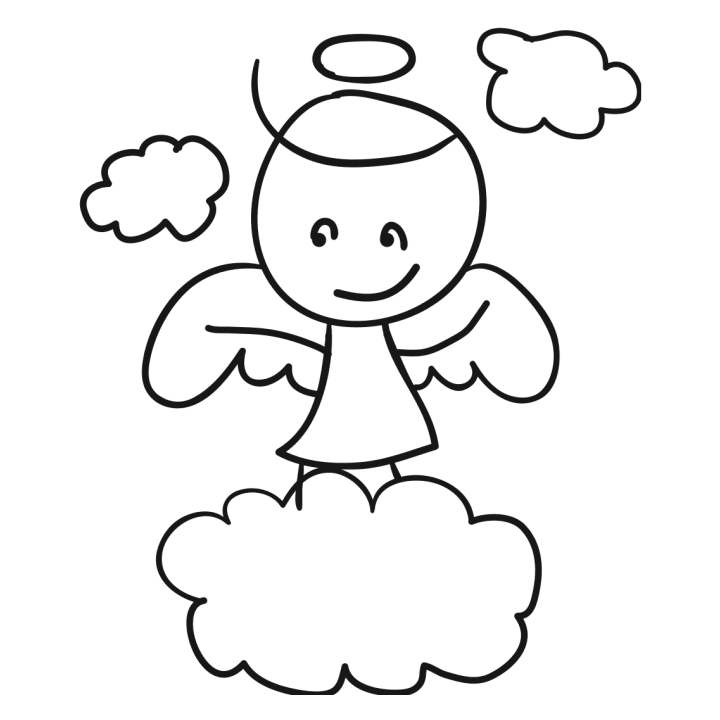 Cute Angel On Cloud Stoffpose 0 image