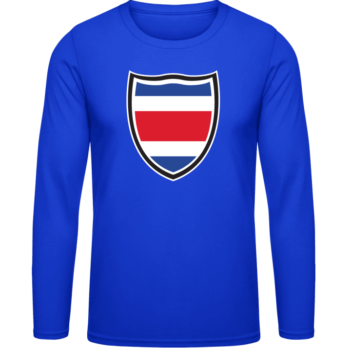 Costa Rica Flag Shield Camicia a maniche lunghe contain pic