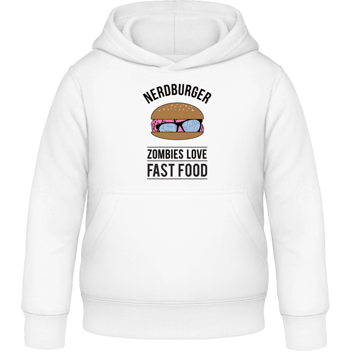 Nerdburger Zombies love Fast Food Kids Hoodie contain pic