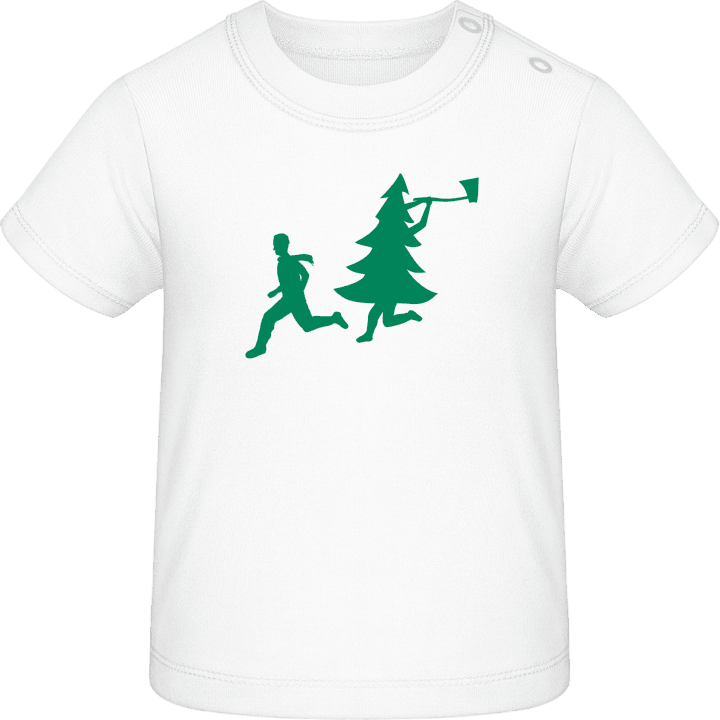 Christmas Tree Attacks Man With Ax Baby T-skjorte 0 image