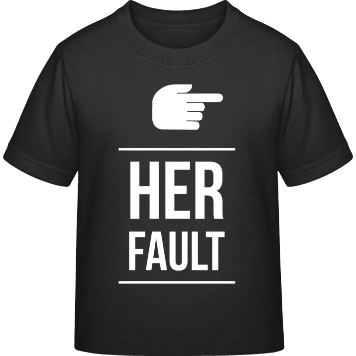 Her Fault left Kinder T-Shirt contain pic
