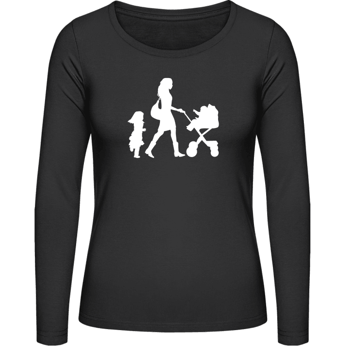 Mother With Children Women long Sleeve Shirt 0 image