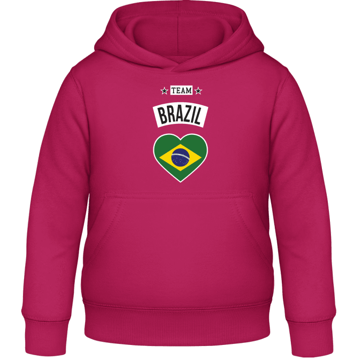 Team Brazil Heart Felpa con cappuccio per bambini contain pic