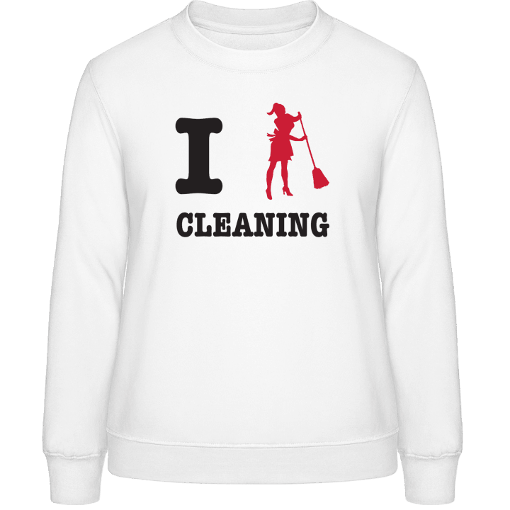 I Love Cleaning Frauen Sweatshirt contain pic