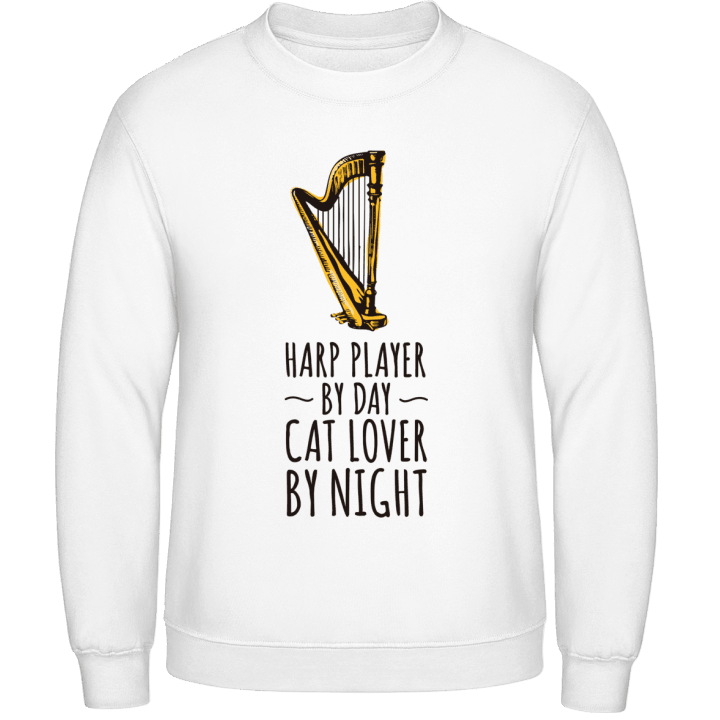 Harp Player by Day Cat Lover by Night Sweatshirt 0 image