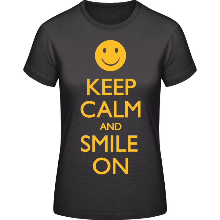 Keep Calm and Smile On T-shirt til kvinder 0 image