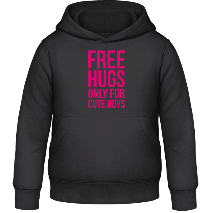 Free Hugs Only For Cute Boys Felpa con cappuccio per bambini contain pic
