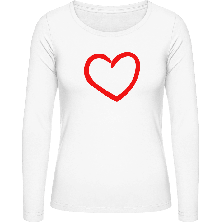 Heart Illustration Langermet skjorte for kvinner contain pic
