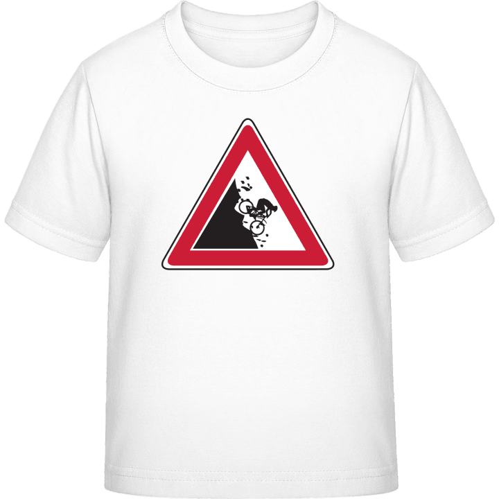 Mountain Biker Sign T-shirt för barn contain pic