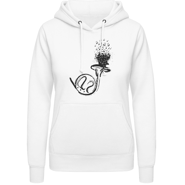French Horn Illustration Women Hoodie contain pic