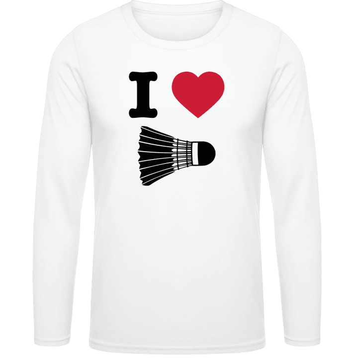 I Heart Badminton Langarmshirt contain pic