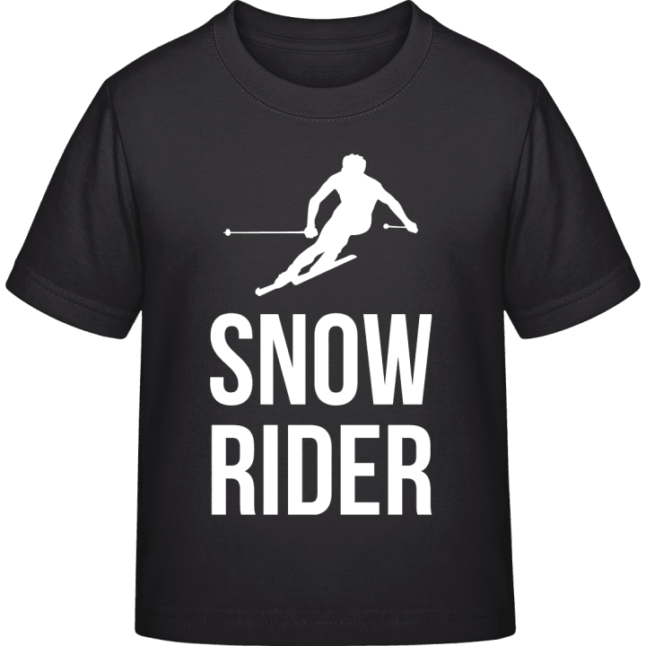 Snowrider Skier T-skjorte for barn contain pic