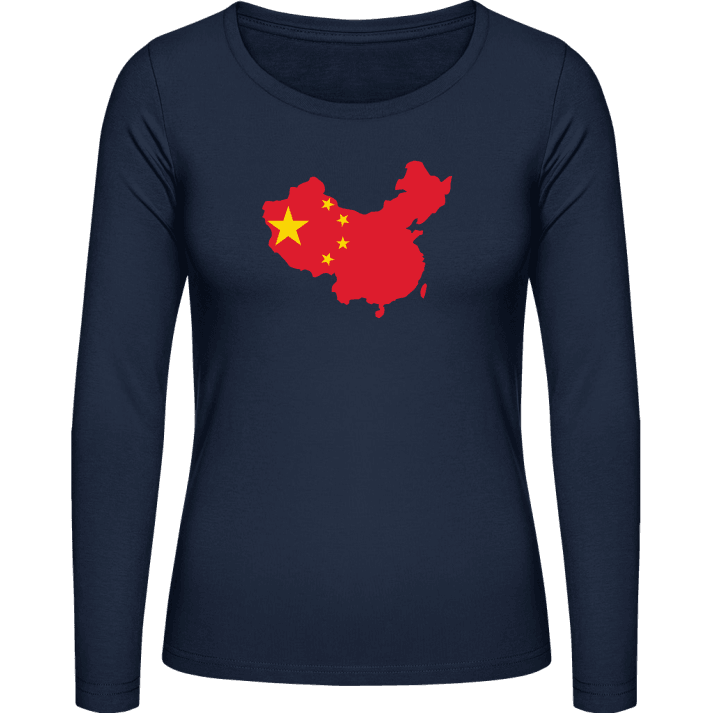 China Map Langermet skjorte for kvinner contain pic
