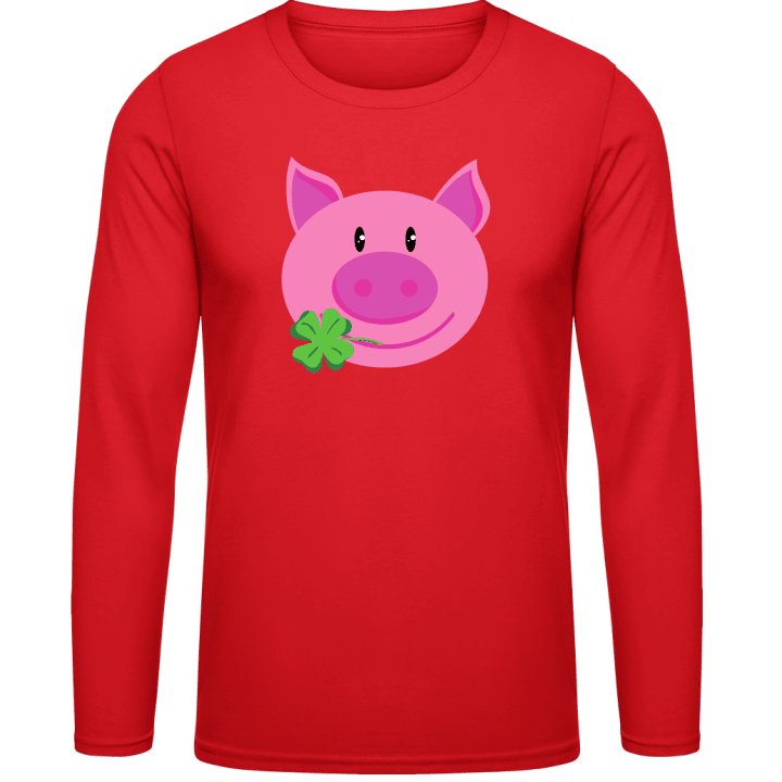 Lucky Pig With Clover Shirt met lange mouwen 0 image
