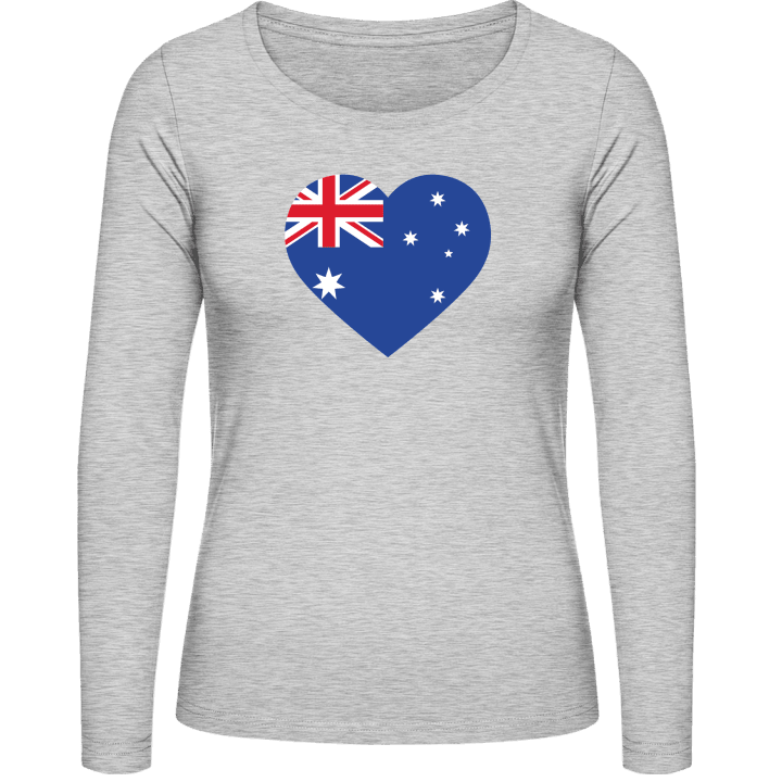 Australia Heart Flag Langermet skjorte for kvinner contain pic