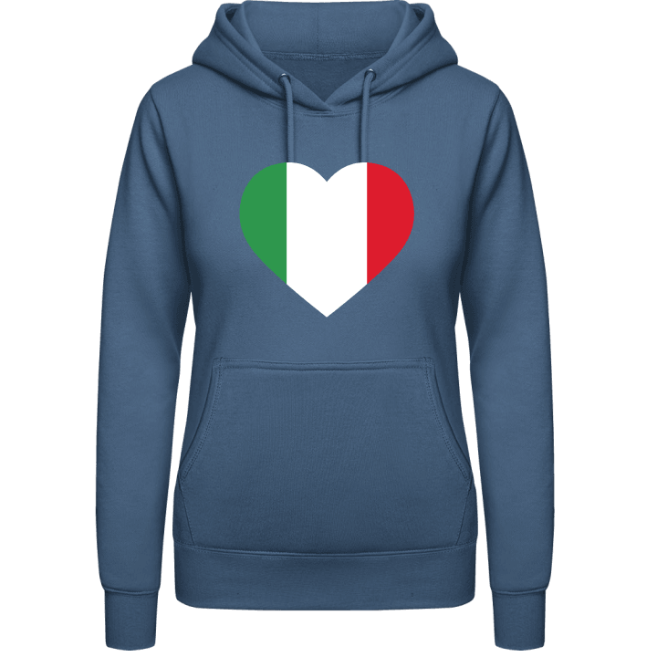 Italy Heart Flag Sudadera con capucha para mujer contain pic