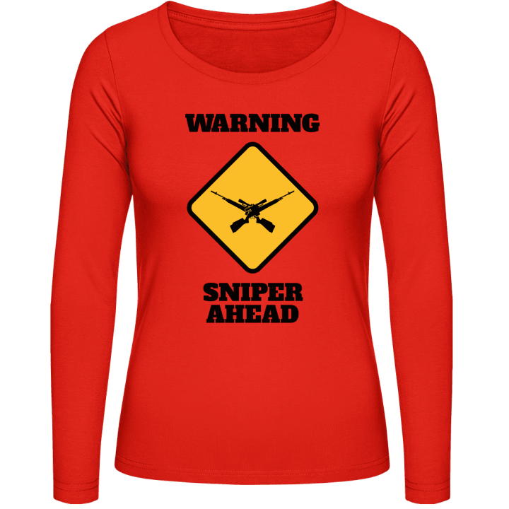 Warning Sniper Ahead Langermet skjorte for kvinner contain pic