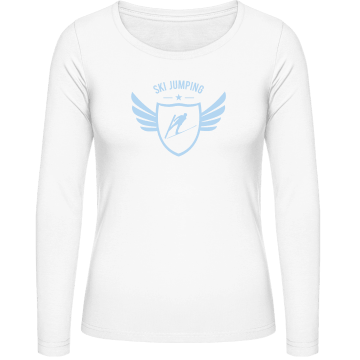 Ski Jumping Winged Langermet skjorte for kvinner contain pic