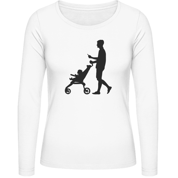The Walking Dad Silhouette Langærmet skjorte til kvinder 0 image