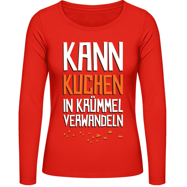 Kann Kuchen in Krümel verwandeln T-shirt à manches longues pour femmes 0 image