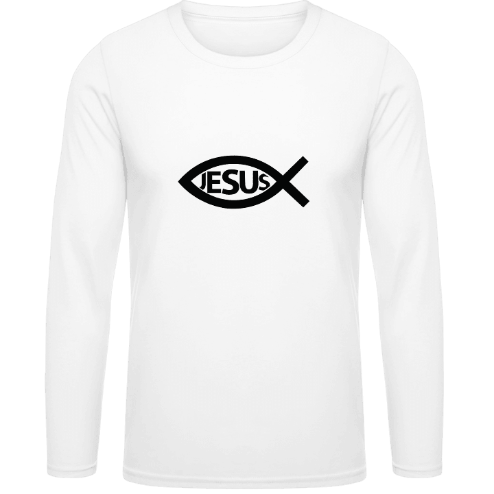 Ichthus Fish T-shirt à manches longues contain pic